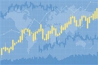 Stock chart graphic 