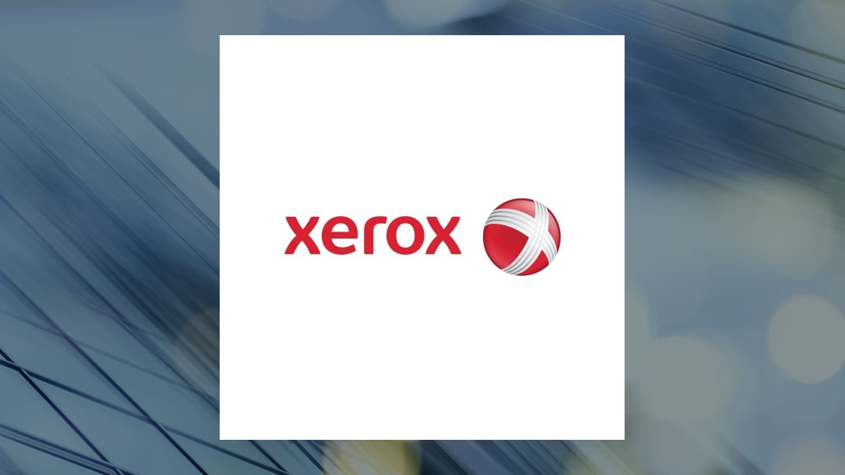 Xerox logo with Industrials background